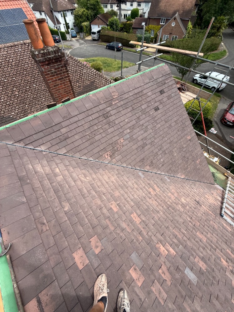 Roof repair work by BC Roofing